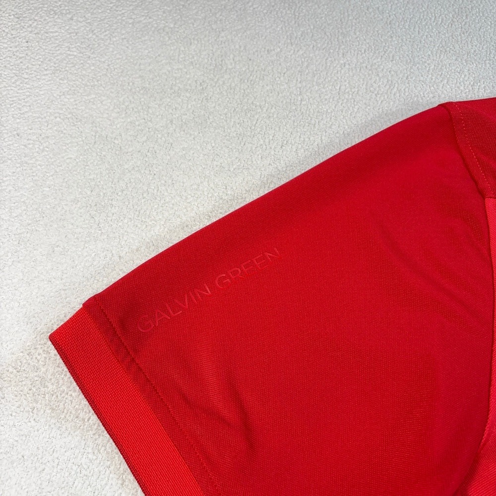 Galvin Green Golf Polo Men's XL Red Pocket Stretch Chinese‎ Character Logo Shirt - Picture 9 of 14